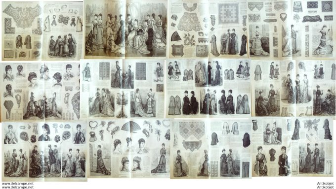 Mode illustree 1879 Lot de 10 journaux
