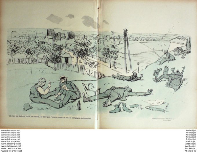 L'Assiette au beurre 1907 # 336 Aux Fortif's Flores Rocardo