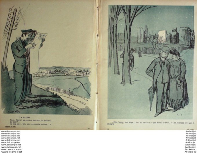 L'Assiette au beurre 1907 # 336 Aux Fortif's Flores Rocardo