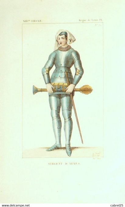 Sergent d'armes sous Louis IX 13ème 1852