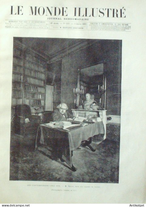 Le Monde illustré 1892 n°1818 Brésil Rio-Grande Angleterre Windsor Duc de Clarence