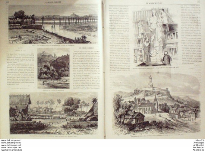 Le Monde illustré 1866 n°504 Siam Monton Chanthaboum Italie Rome Maroc Tetuan