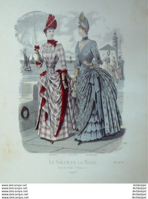Gravure Mode Salon 1886 #  826 (Old Fashion plate)