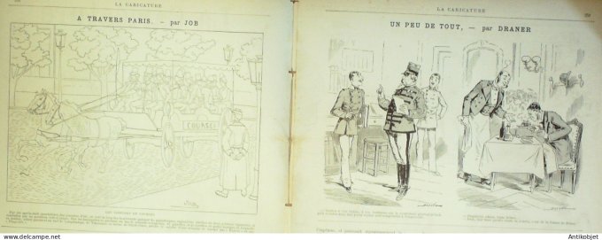 La Caricature 1886 #344 Personnel de plage Robida Draner Sorel Trock