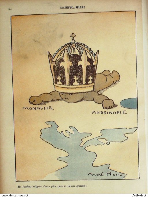 L'Assiette au beurre 1909 # 425 Le Royaume Bulgare Hellé André