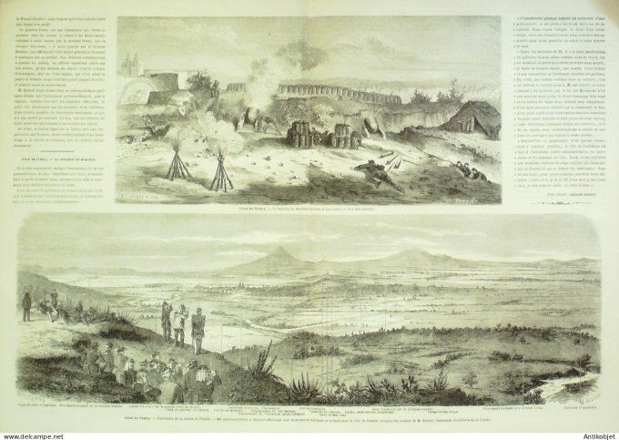 Le Monde illustré 1863 n°319 Mexique Puebla Amalucan Cochinchine Hué Nîmes El Tato St-Cloud (92)