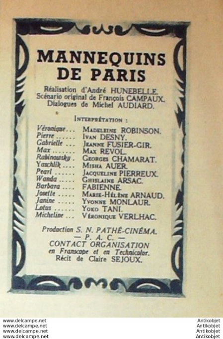 Mon Film 552 57-03-20 Mannequins de Paris Madeleine Robinson