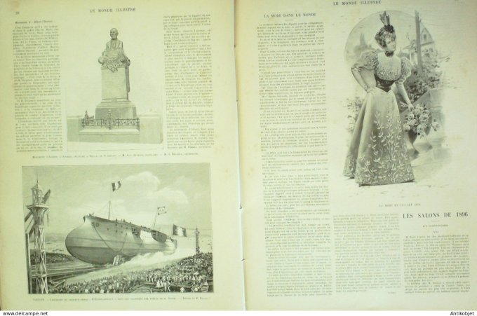 Le Monde illustré 1896 n°2050 Mello (60) Toulon (83) croiseur Entrecasteaux Rome Palais Farnèse
