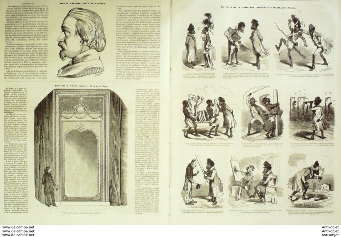 L'Illustration 1849 n°351 Egypte Le CAIRE BIRKET El GINNAH Henri GERENTE La CALECHE