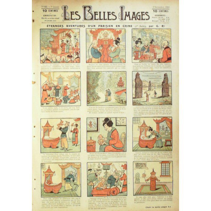 Les belles images 1910 n° 42 PARISIEN en CHINE(RI) TOURNIQUET