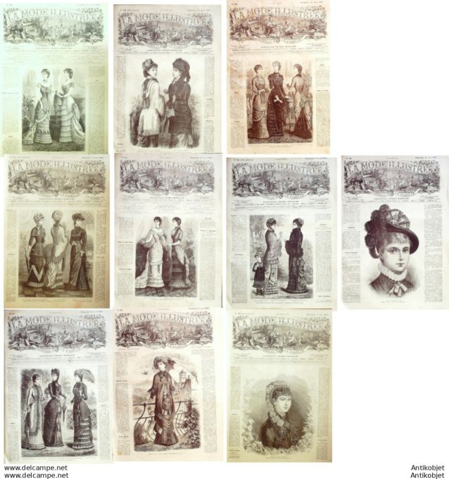 Mode illustree 1881 Lot de 10 journaux