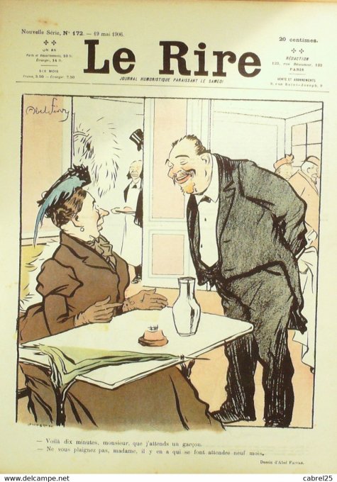 Le Rire 1906 n°172 Préjelan Villemot Bac Radiguet Faivre Sam Alex Barcet Guillaume