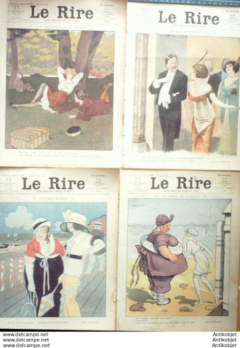 Le Rire 1913 lot 4 revues Fabiano Saurel Gerbault Le Rallic Faivre Pierlis Mirande Garrine