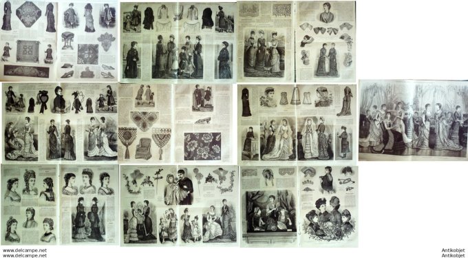 Mode illustree 1881 Lot de 10 journaux