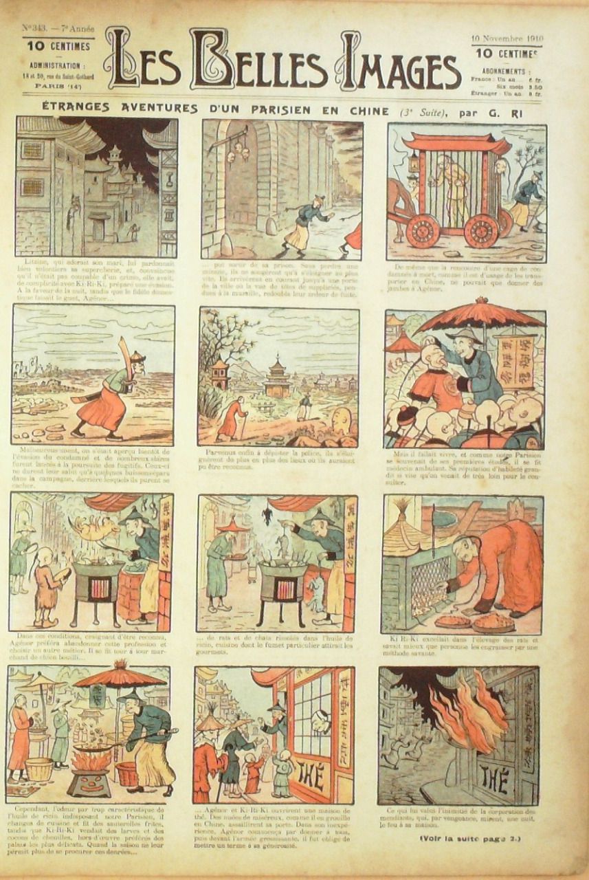 Les belles images 1910 n° 43 PARISIEN en CHINE (RI)