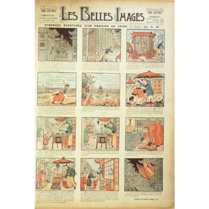 Les belles images 1910 n° 43 PARISIEN en CHINE (RI)