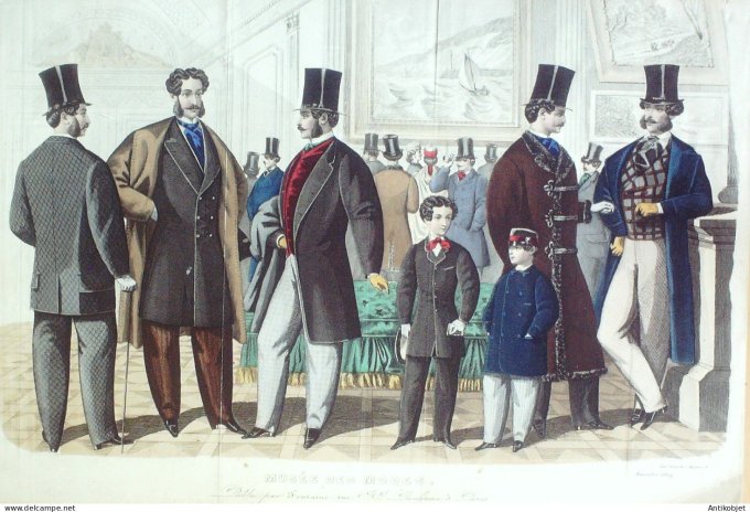 Gravure Mode Musee 1864-11 (Old Fashion plate) Rare