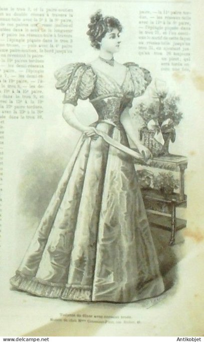 La Mode illustrée journal 1897 n° 01 Toilette de dîner