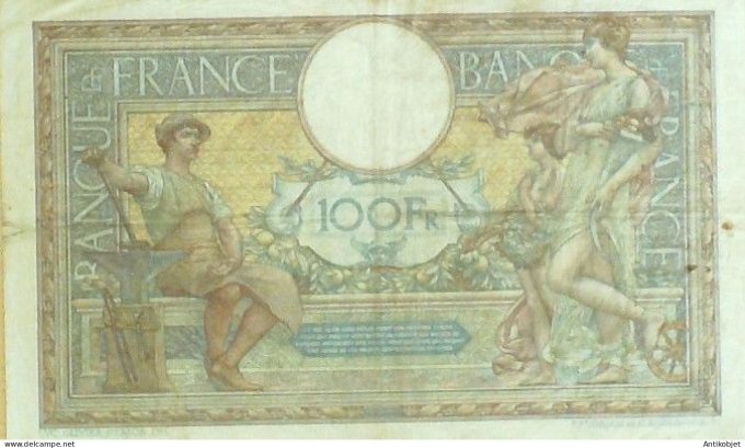 Billet Banque de France 100 francs Luc Olivier Merson B.10=4=1915 TTB