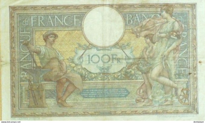Billet Banque de France 100 francs Luc Olivier Merson B27=9=1915 TTB