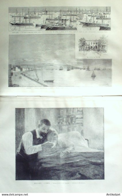 Le Monde illustré 1893 n°1885 Naples Pompéi Grèce Smyrne pêcheries phoques mer Behring