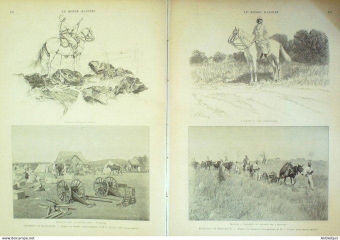 Le Monde illustré 1895 n°2002 Madagascar Tsarasotra Tamatave Auberchicourt Aniches (59)