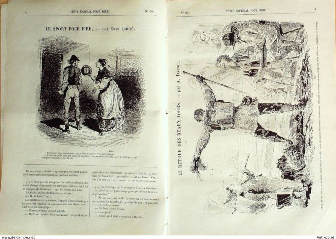 Petit journal pour Rire 1868 #   20 Le retour des beaux jours Darjou