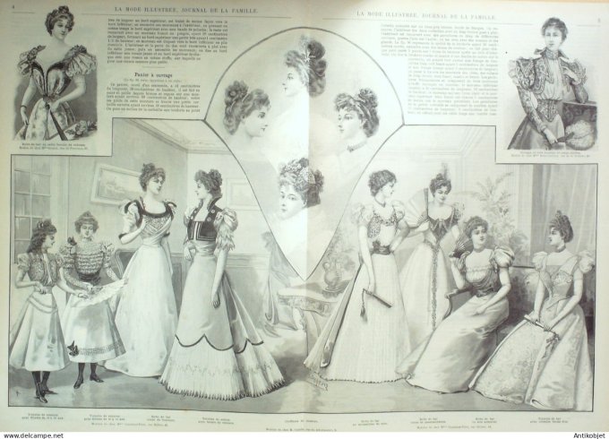 La Mode illustrée journal 1897 n° 01 Toilette de dîner