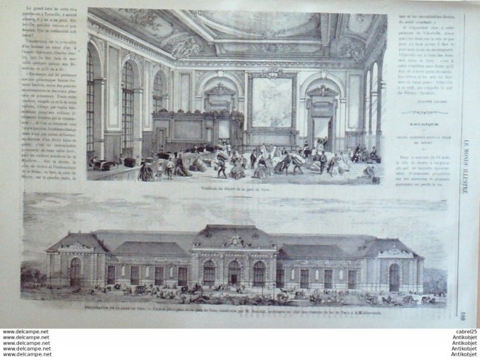 Le Monde illustré 1866 n°493 Iran Sangarius Karavan Serai Autriche Vienne Grèce Ile Candie Biarritz 
