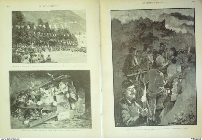 Le Monde illustré 1895 n°2002 Madagascar Tsarasotra Tamatave Auberchicourt Aniches (59)