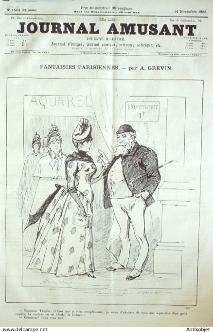 Le Journal Amusant 1885 # 1524 Silhouettes rustiques par Stop