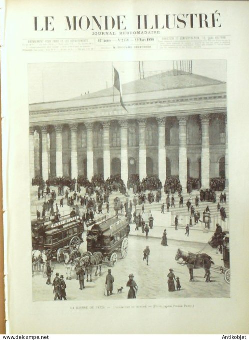 Le Monde illustré 1898 n°2138 Paris Marché de St-GermainTéléscriptor Bourse de Paris