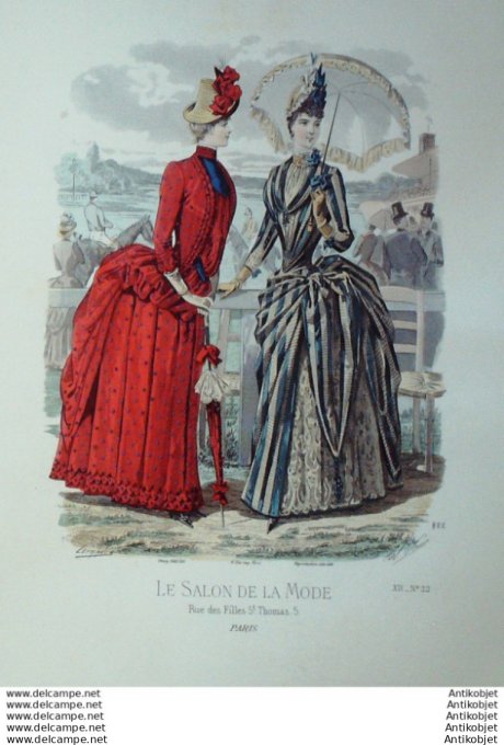 Gravure Mode Salon 1886 #  822 (Old Fashion plate)