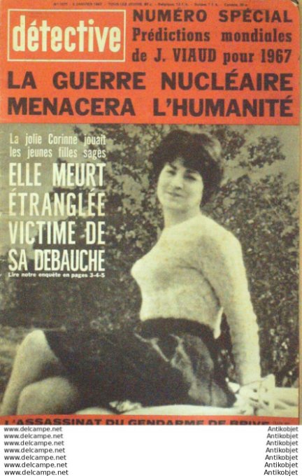 Détective 1967 # 1071 Brive Meulan Bethencourt/Mer Beauvais Toulon Affaire Lagrain