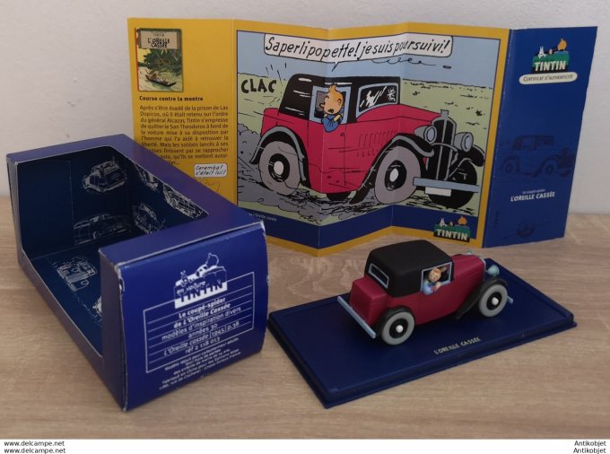 Tintin l'Oreille cassée Coupé-Spider Rosengart 1930 Atlas 1:43