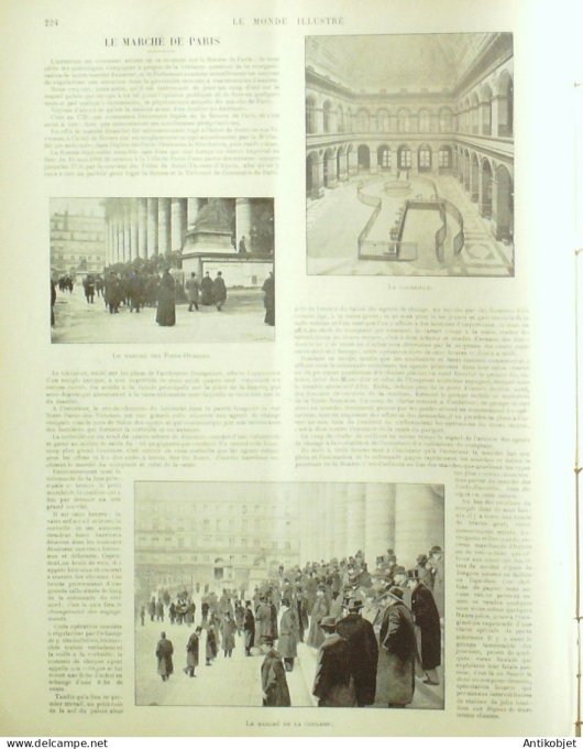 Le Monde illustré 1898 n°2138 Paris Marché de St-GermainTéléscriptor Bourse de Paris
