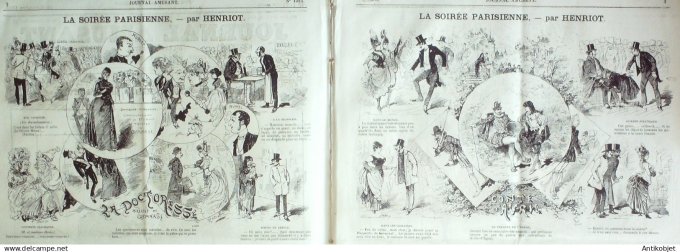 Le Journal Amusant 1885 # 1524 Silhouettes rustiques par Stop