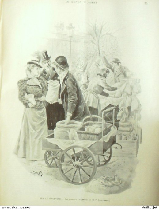 Le Monde illustré 1898 n°2138 Paris Marché de St-GermainTéléscriptor Bourse de Paris