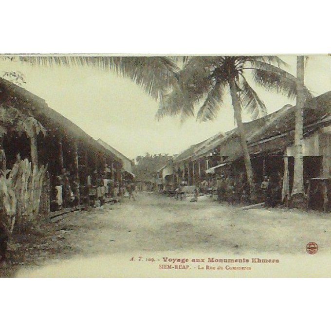 Cpa Cambodge Siem Reap Monuments Khmers 1908