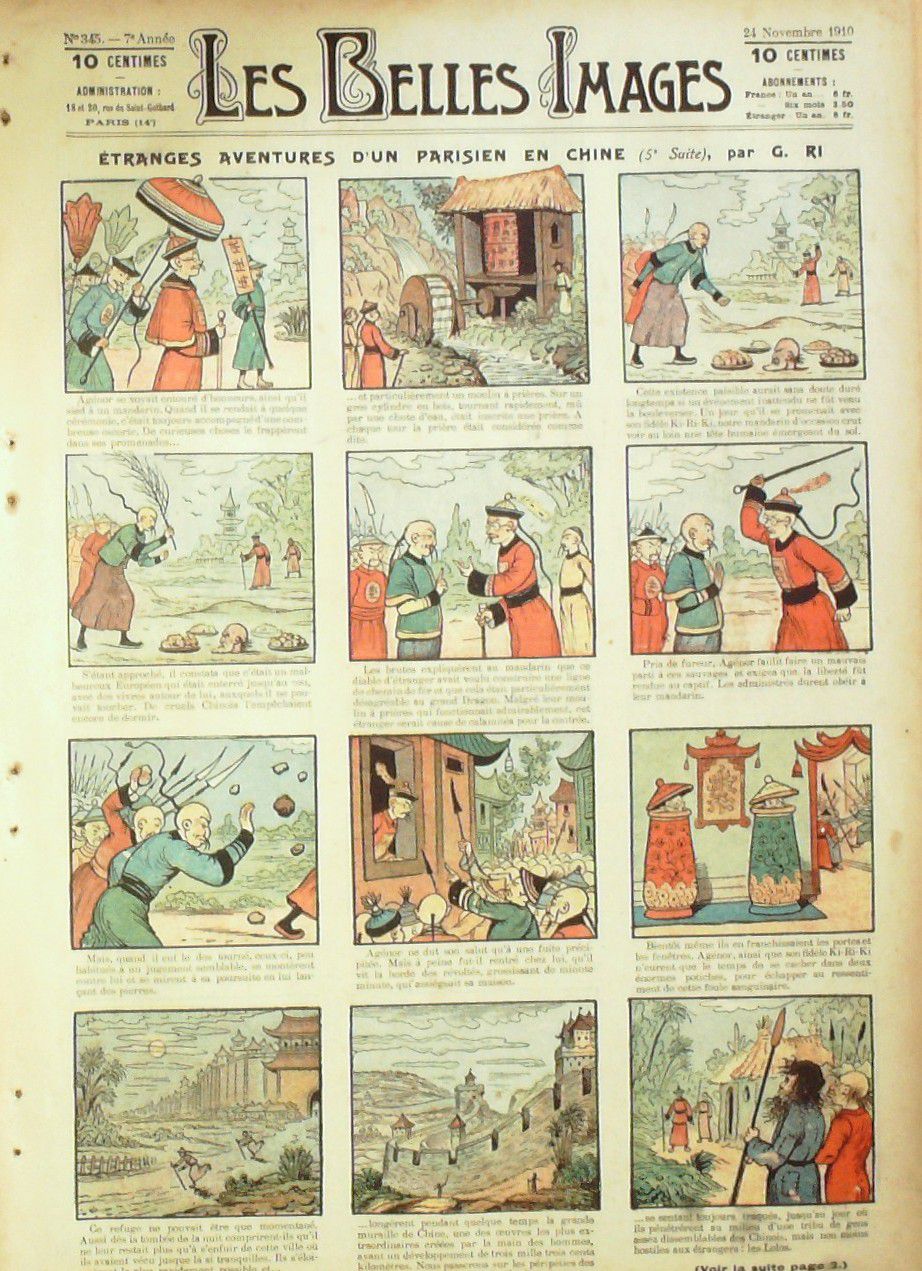 Les belles images 1910 n° 45 PARISIEN en CHINE (RI)