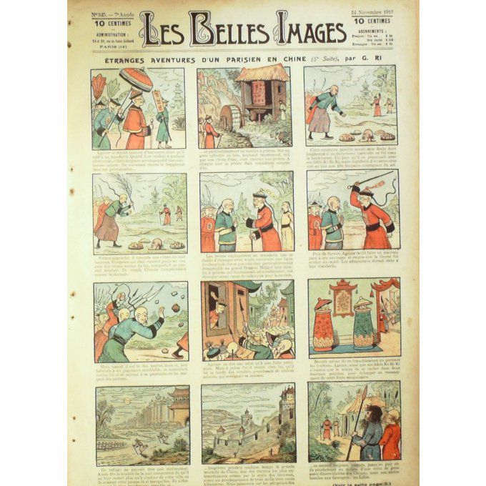 Les belles images 1910 n° 45 PARISIEN en CHINE (RI)