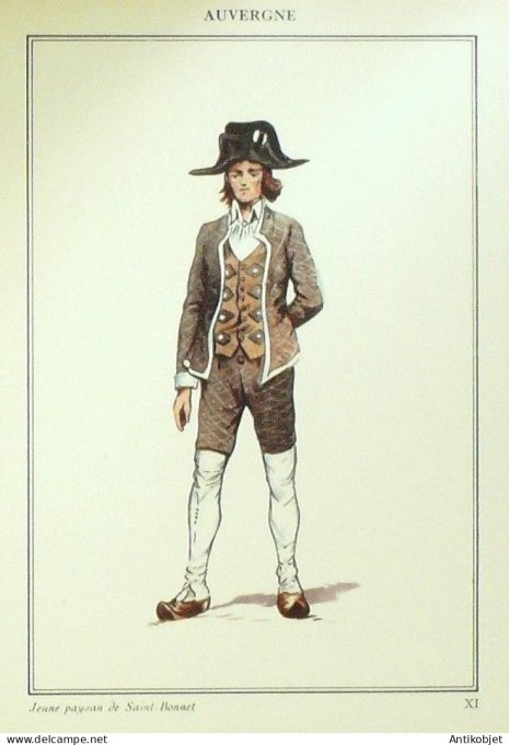 Auvergne-Rhône-Alpes Saint-Bonnet (63) Paysan signé   par P.A Leroux XXème