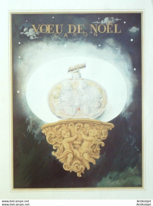 Publicite Cosmetique Caron Voeu de No«l 1937