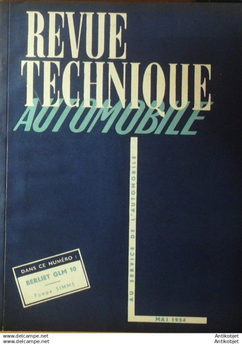 R.T Automobile Camion Berliet type Glm 10 direction Ross P720 97 # 1954