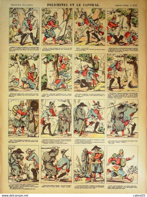 Polichinel & Le Caporal (Pellerin d'epinal)