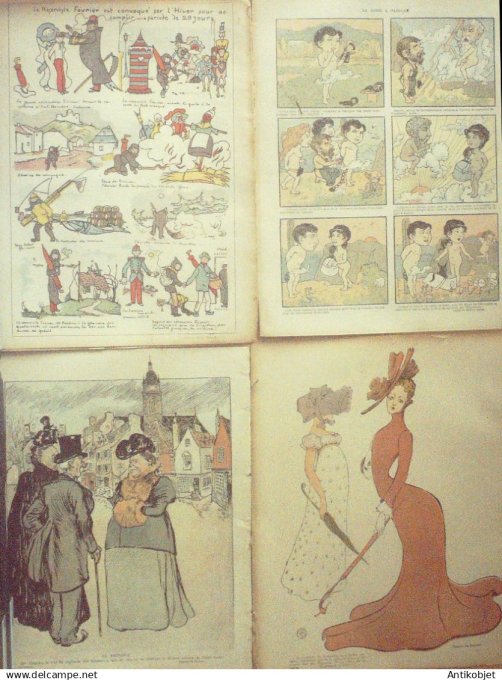 Le Rire 1901 lot 4 revues Grandjouan Faivre Sancha Malteste Baroni Leandre