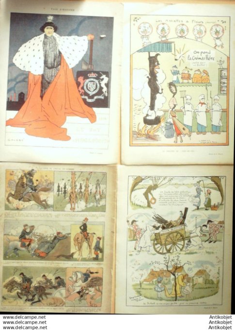 Le Rire 1912 lot 4 revues Pierlis Faivre Gerbault Avelot Flores Genty Fabiano Gousse Capy