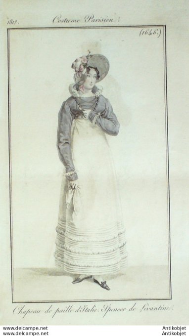 Costume Parisien 1817 # 1646 Spencer de Lévantine