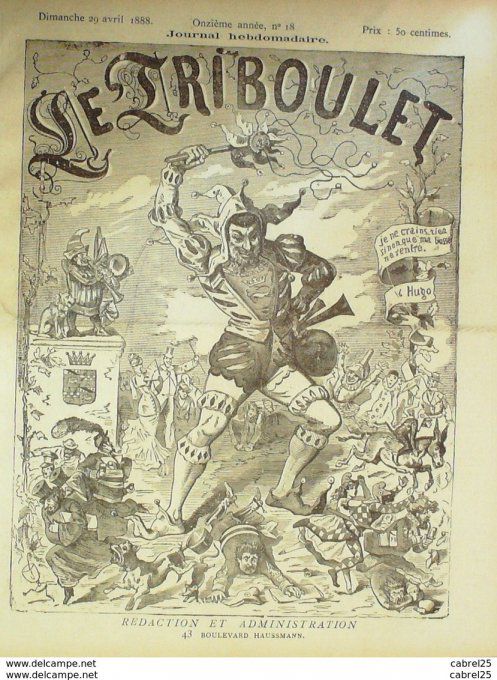 Le Triboulet 1888 n°18 BLASS CRECELLE GRELOT LILIO BARABANDY