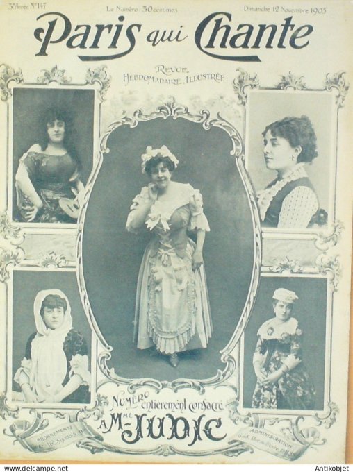 Paris qui chante 1905 n°147 Judic numéro Spécizl